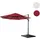 Mendler Gastronomie-Ampelschirm HWC-A96 Ø 400 cm bordeaux Alu inkl. Ständer