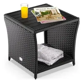 CASARIA Beistelltisch 45x45x40cm schwarz
