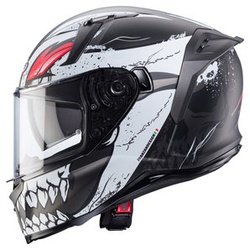 Avalon X Punk Motorrad Helm schwarz S