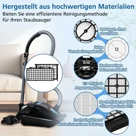 ivanzoll Hepafilter Motorschutzfilter für Siemens Q5.0 extreme silencePower VSQ5X1230, Ersatzfilter Zubehör für Siemens Bodenstaubsauger - VZ...