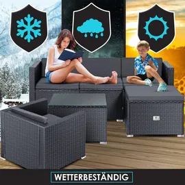 Kesser Polyrattan Lounge Aruba 7-tlg. Anthrazit