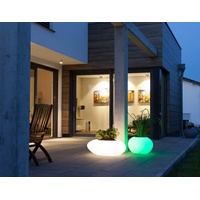 Degardo Storus VI LED (RGB+CCT; Fernbedienung) beleuchteter Design-Blumentopf, 16 Mio. Farben Multicolor, 82,5cm x 52cm x 30cm - Leuchtstein - PE Pflanzgefäß *ABVERKAUF*