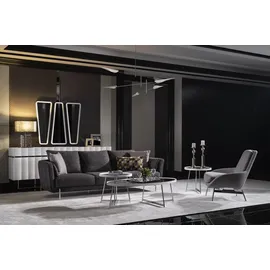 JVMöbel Wohnzimmer Grau Sofagarnitur Dreisitzer Sessel), Luxus Couch Set 4 Sitzer