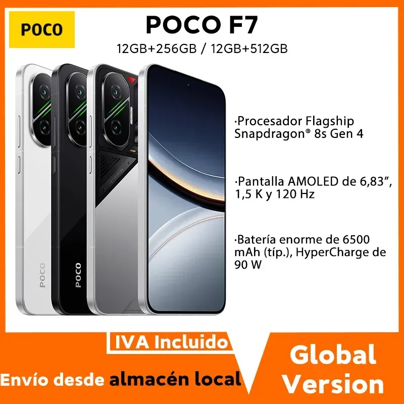 【Marke+】POCO F7 5G Snapdragon ® 8s Gen 4 NFC 6500 mAh Akku 6,83 Zoll 1,5 K AMOLED 50 MP Kamera OIS 90 W HypeCharge Smartphone 【Marke+】POCO F7 5G Snapdragon ® 8s Gen 4 NFC 6500 mAh Akku 6,83 Zoll 1,5 K AMOLED 50 MP Kamera OIS 90 W HypeCharge Smartphone