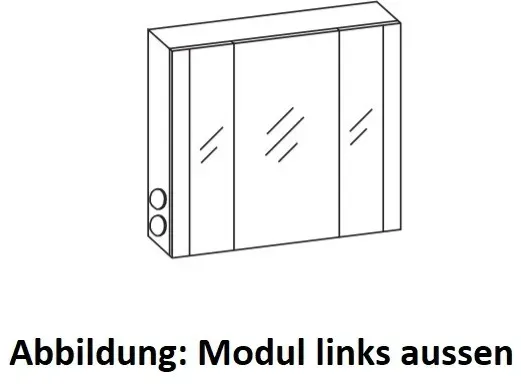 Artiqua LED-Spiegelschrank , Oxid Hellgrau quer, 071-SET-2-82-UN-721 071-SET-2-82-UN-721