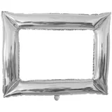 Aufblasbarer Fotorahmen - Fotobox Accessoires Party Zubehör, Silber Requisiten, Foto Gadgets, Bilderrahmen Hochzeit, Geburtstag