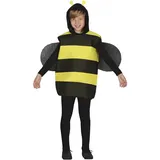 FIESTAS GUIRCA Hummel Karneval Kostüm Mädchen oder Jungen – Schwarz & Gelb Gestreifte Biene Faschings Kostüm Kinder Jungen & Mädchen 7-9 Jahre