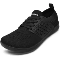 ASHION Barfußschuhe für Damen Herren mit Breite Zehenbox Minimalistische Barfuss Schuhe,D All Schwarz40 EU - 40 EU Weit