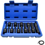 10 Stück Schlagschrauber Bits Set T20 - T80 Vielzahn Torx Nuss Kit Funksteckdosen Nüsse Bitsatz für Drehmomentschlüssel, Bohrersätze, Ratschenschlüssel usw (H5-H19-10Stück)