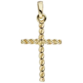 JOBO Kreuzanhänger Anhänger Kreuz, 333 Gold gelb|goldfarben