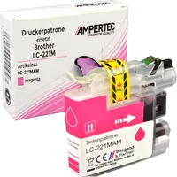Ampertec Kompatible Tinte ersetzt Brother LC-221M magenta