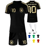 Deutschland Trikot Kinder Herren Damen WM 2026 Fussball Geschenke Jungen Coole Sachen für Jungs Fußball Trainingsanzug Tshirt EM Shirt geschenk junge 10 jahre Fußballtrikot Mädchen Set IIIII20Fo7IIIII - 134
