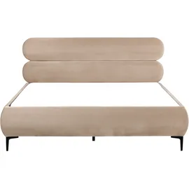 Beliani Lessay 180 x 200 cm Beige/Schwarz
