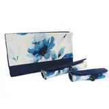 KnitPro K12853 Blossom Roll-On-Fälle, Baumwolle, Blau, 29 x 17 x 6,5 cm