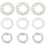 AS Axis Spindleon Potentiometer-Muttern und Unterlegscheiben, M7, 7 mm, für metrische Mini-Gitarren und Verstärker-Töpfe, 30 Stück