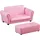 Homcom Kindersofa mit Hocker rosa