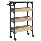 vidaXL Küchentrolley Sonoma-Eiche 53 x 20 x 76 cm Holzwerkstoff
