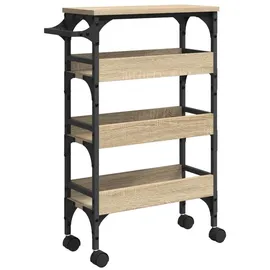 vidaXL Küchentrolley Sonoma-Eiche 53 x 20 x 76 cm Holzwerkstoff