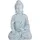 Relaxdays Buddha Figur sitzend 40 cm grau