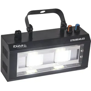 Ibiza - STROBE40LED - 2x20W LED Stroboskoplicht - Schwarz