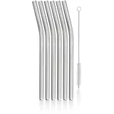 WMF Baric Trinkhalme aus Glas, 22 cm, 6 Stück