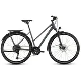 Cube Kathmandu EXC Trapez 2026 | metallicgrey ́n ́chrome | 46 cm | Trekkingräder - blau