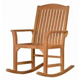 Kai Wiechmann Schaukelsessel Premium Teak Schaukelstuhl als wetterfester Relaxsessel, massiver und unbehandelter Teak Schwingstuhl