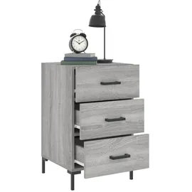 vidaXL Nachttisch Grau Sonoma 40x40x66 cm Holzwerkstoff