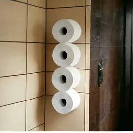 DanDiBo Ambiente DanDiBo Toilettenpapierhalter Schwarz Wand Metall 4 Halter Unsichtbar Klopapierhalter Toilettenrollenhalter WC Rollenhalter Ersatzrollenhalter