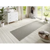 HANSE HOME BT Carpet Nature Läufer In- – Schlingen Küchenläufer rutschfest Flachgewebe Kurzflor Woll-Optik Fineloop Küchenteppich für Flur, Küche, Garten, Terrasse, Badezimmer – Hellgrau, 80x150cm