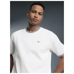 T-Shirt TRIGEMA "TRIGEMA T-Shirt in Piqué-Qualität", Herren, Gr. XXXL, weiß, 100% Baumwolle, Basic, Halbarm, Shirts