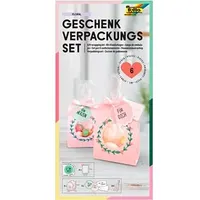 Folia 6 folia Geschenktaschen Set Floral rosa 11,5 x