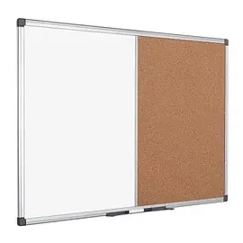 Bi-Office Kombitafel 150 x 120 cm braun/weiß