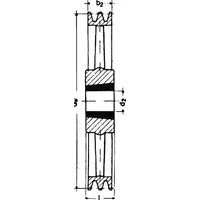 Tecnamic Keilrillenscheibe SPZ/10, 2-rillig, 400 mm, Taper-Buchse 2517