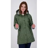 Regenjacke ANKERGLUT "Friesennerz WIZZARD PEAK WOMEN UMBR", Damen, Gr. 44L, grün, Obermaterial: 100% Polyurethan; Futter: 100% Polyester, figurumspielend, gerader Abschluss mit Druckknopf, Jacken Regenjacke, auch in Großen Größen erhältlich
