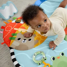 Fisher-Price 3-in-1 Kick & Sway Spieldecke mit sensorischen Spielzeugen zur Entwicklung von Neugeborenen