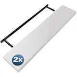 CASARIA Wandregal 110 x 3,8 x 23 cm Weiß