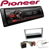 Pioneer 1-DIN Autoradio USB AUX Android Einbauset für Opel Meriva matt chrom