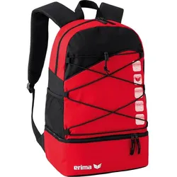ERIMA Multifunktionsrucksack mit Bodenfach, Rot/Schwarz, 1