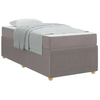 VidaXL Bettrahmen mit Matratze Taupe 90 x 190 cm