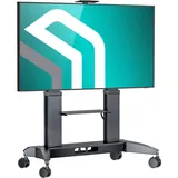 ONKRON TV Ständer rollbar für 70-110 Zoll bis 130 kg, Schwarz