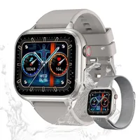Valdus Damen & Herren Smartwatch – IP68 Wasserdicht, Telefonfunktion, Fitness- & Gesundheitsuhr mit ECG, Schlafanalyse & über 20 Sportmodi – Grau - Grau