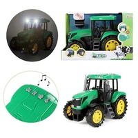 Toi-Toys Traktor 27 cm DeLuxe grün mit Licht und Ton Schlepper