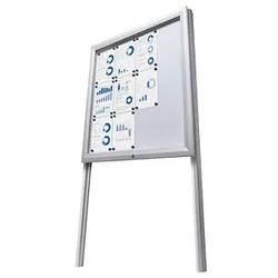 Showdown® Displays Gestell für Schaukästen silber 12x DIN A4