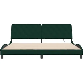 vidaXL Bettgestell 200 x 200 cm Dunkelgrün