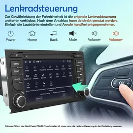 Awesafe 4+64GB Autoradio für Audi A4 S4 RS4 B6 B7 SEAT Exeo mit Wireless Carplay Android Auto 7 Zoll HD Touchscreen GPS Navigation
