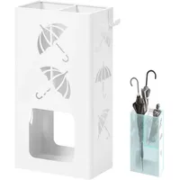 Woltu Schirmständer 25x49x15 cm weiß