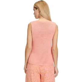 Cartoon Strick-Top mit Rundhalsausschnitt Orange 40
