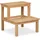 Relaxdays Tritthocker, 2 Stufen, Bambus, max. 100 kg, Kinder & Haushalt, HBT: 40 x 40 x 40,5 cm, Trittschemel, Natur