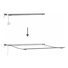 vidaXL Markise 5 x 3,5 m grau